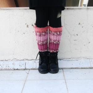 Colorful Boot Cuffs,striped Knit Boot Socks,..
