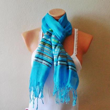 ! Turquoise Blue Pareo-scarf