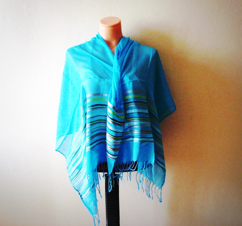 ! Turquoise Blue Pareo-scarf